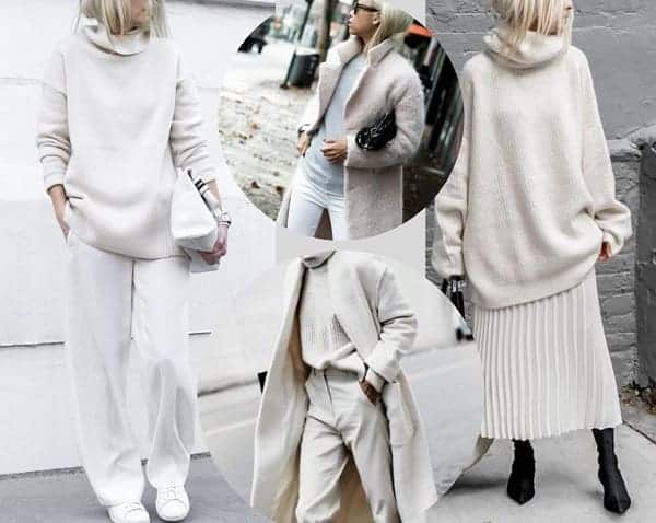 Comment porter un pantalon blanc et noir en hiver (13 tenues et looks)